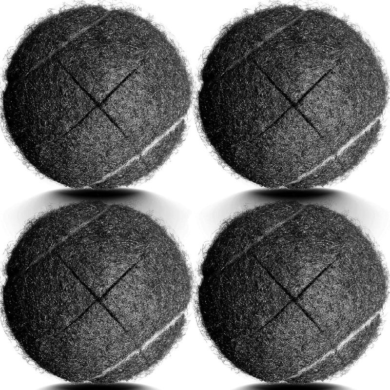 ZUJEAM Walker Tennis Balls Precut, Tennis Balls for Walkers Pre Cut, Walker Legs Universal Precut Gilde Balls for Chairs, Desks, Furniture Legs and Floor Protection -4PCS Black - Image 1